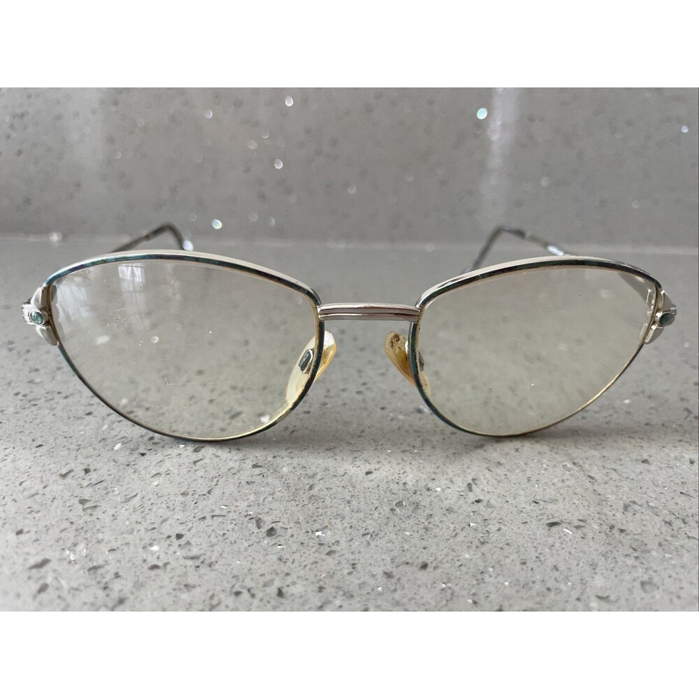 Luxottica Jody Bluegreen Italy FRAMES ONLY 54-18-135 Glasses full rim vintage